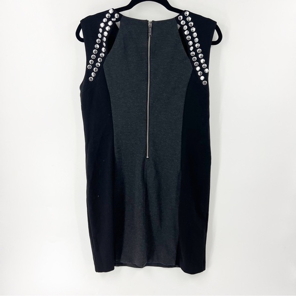 ✅ Michael Kors Women's Beautiful Black Studded Sleeveless Dark Dress Size 14 - Picture 5 of 8